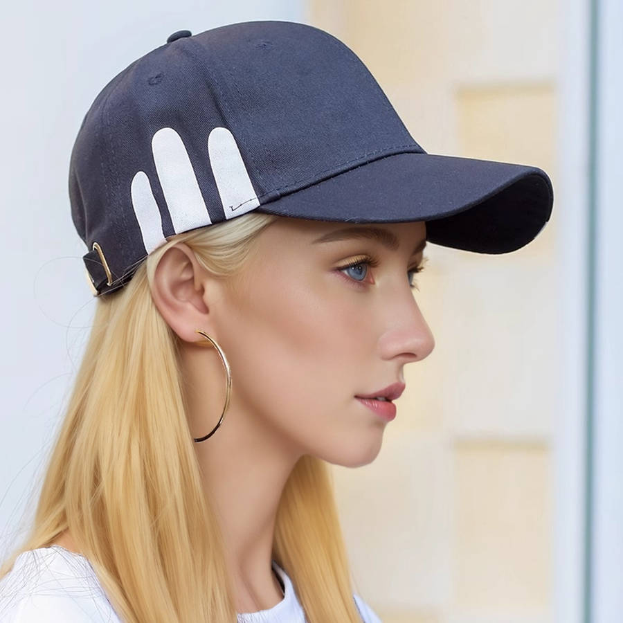 1pc Fashion Stripe Casual Baseball Cap for Women and Men Polyester Packable Sun Hat with Adjustabl