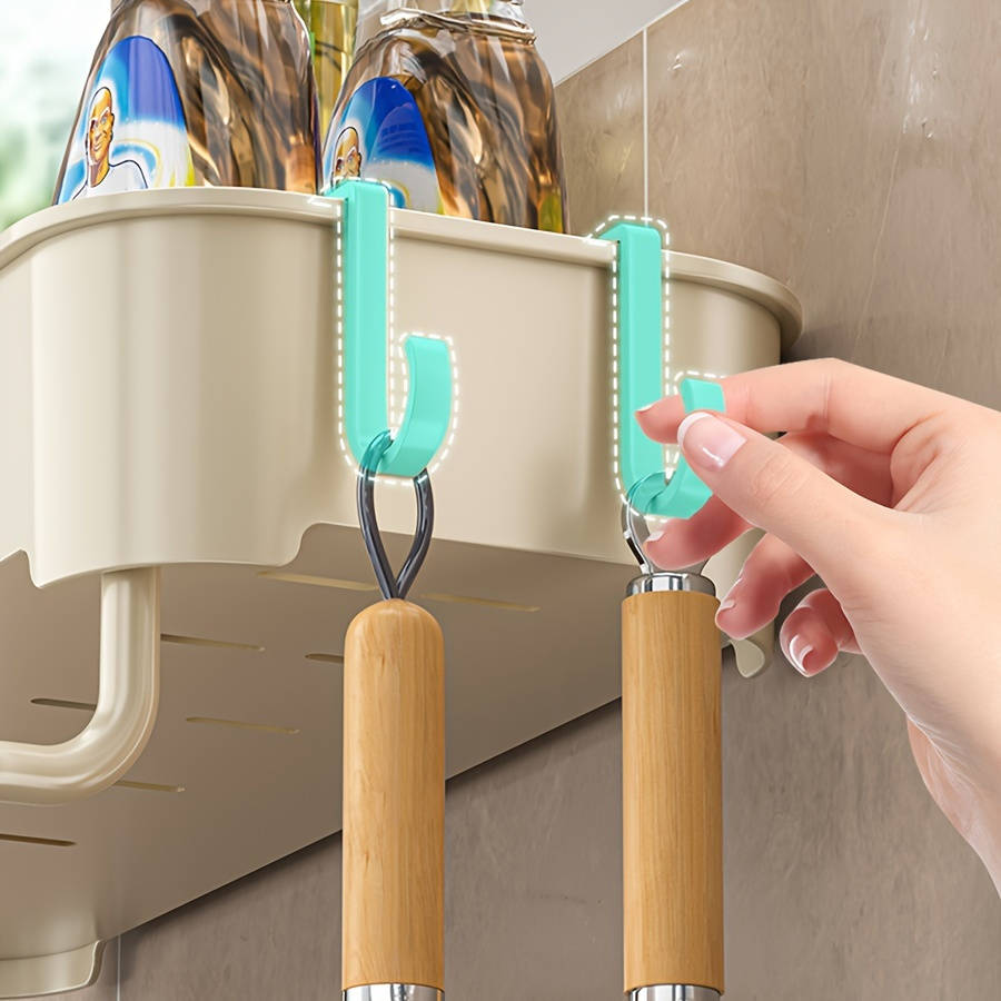1pc Thickened Multi-Color Easy-Install 1pc Kitchen Sink Organizer No-Drill Storage Rack for Spice