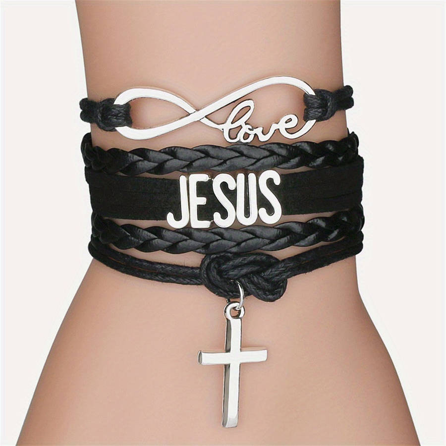 1 Piece Brown Jesus Theme Pendant