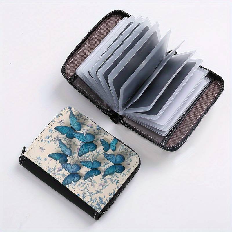 1pc Flower Wall Butterfly Single-Sided Full Print Glue Page Style with 24 Card Slots Multi-Car