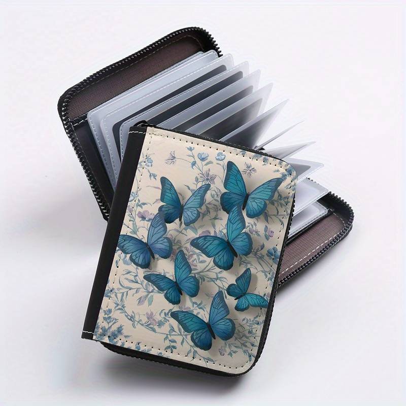 1pc Flower Wall Butterfly Single-Sided Full Print Glue Page Style with 24 Card Slots Multi-Car