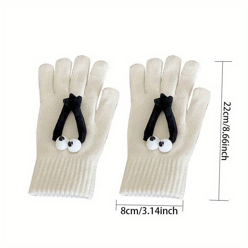 1 Pair Black Warm Gloves