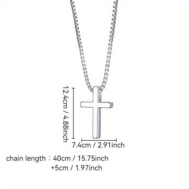 1 Piece Cross necklace stainless steel Jesus Theme Pendant