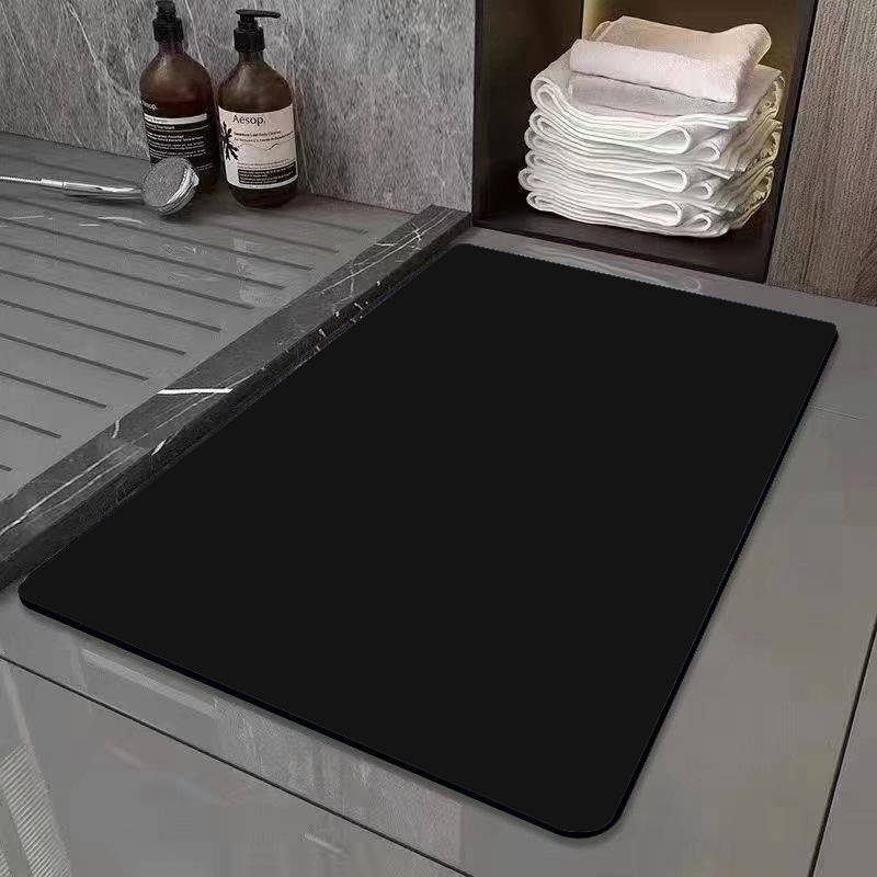 1Pc Black Rug 40cm 15.74x 60cm 23.62inch Floor Mat