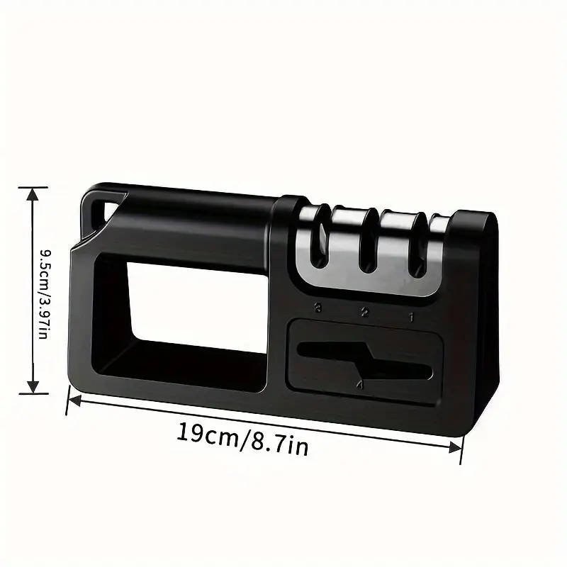 4in1 Diamond Kitchen Sharpener Quick Multifunctional Manual Tool for Knives Scissors Lightweight 304