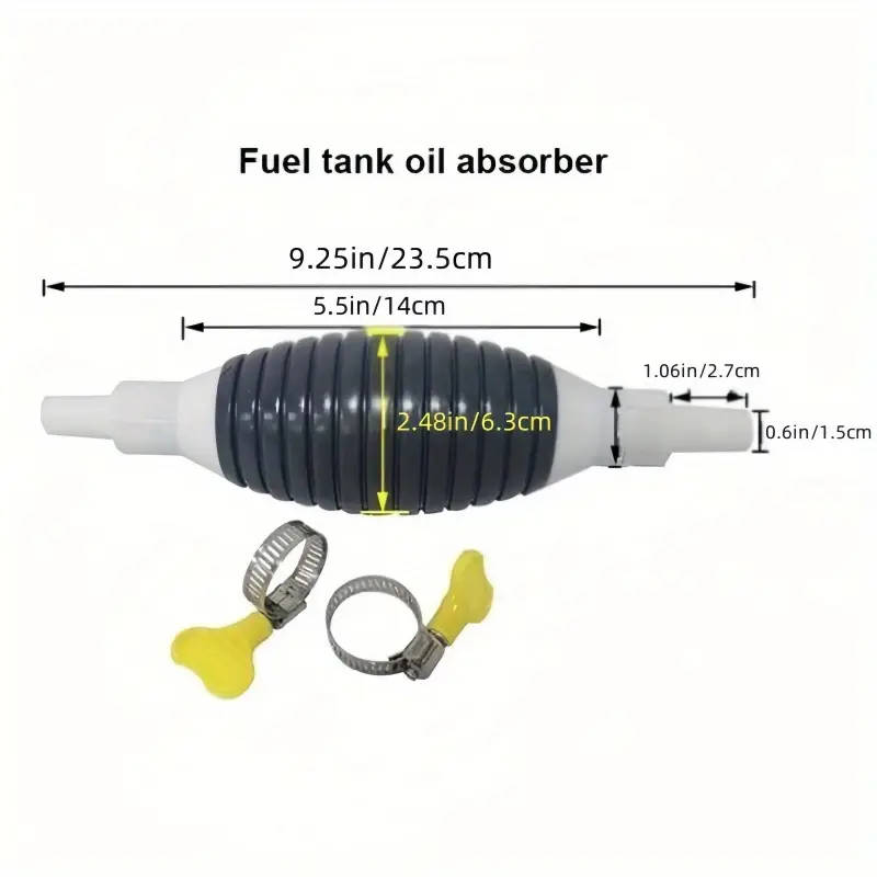 3Pcs Set Manual Bulb Rubber Fuel Pump 1 Airbag 2 Buckles Without Hose