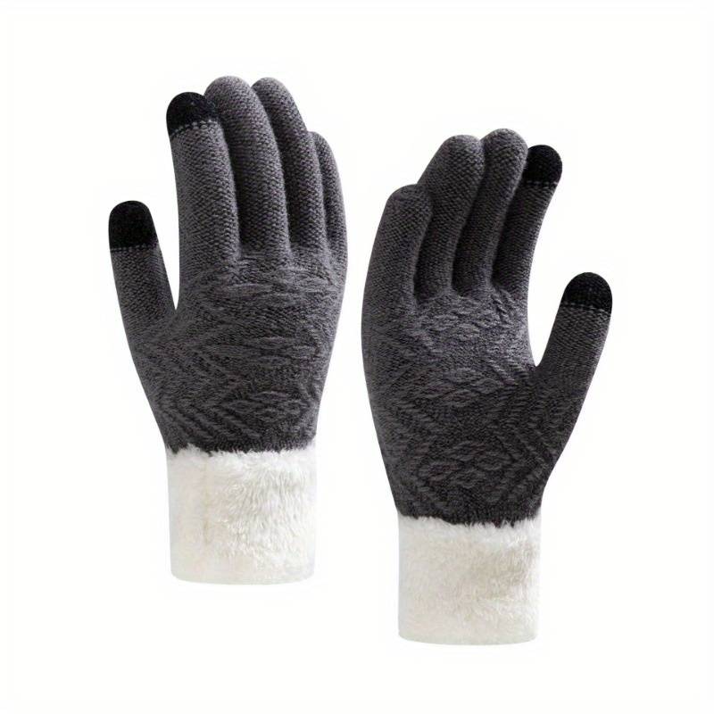 1 Pair Dark Gray One Size Warm Gloves