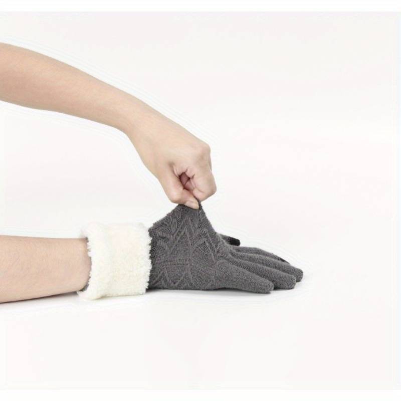 1 Pair Dark Gray One Size Warm Gloves