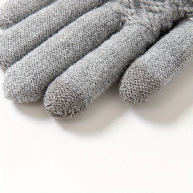 1 Pair Dark Gray One Size Warm Gloves