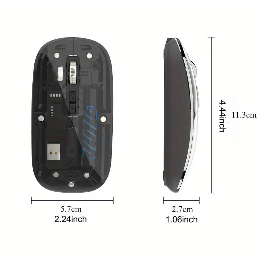 Ergonomic Transparent Wireless Mouse