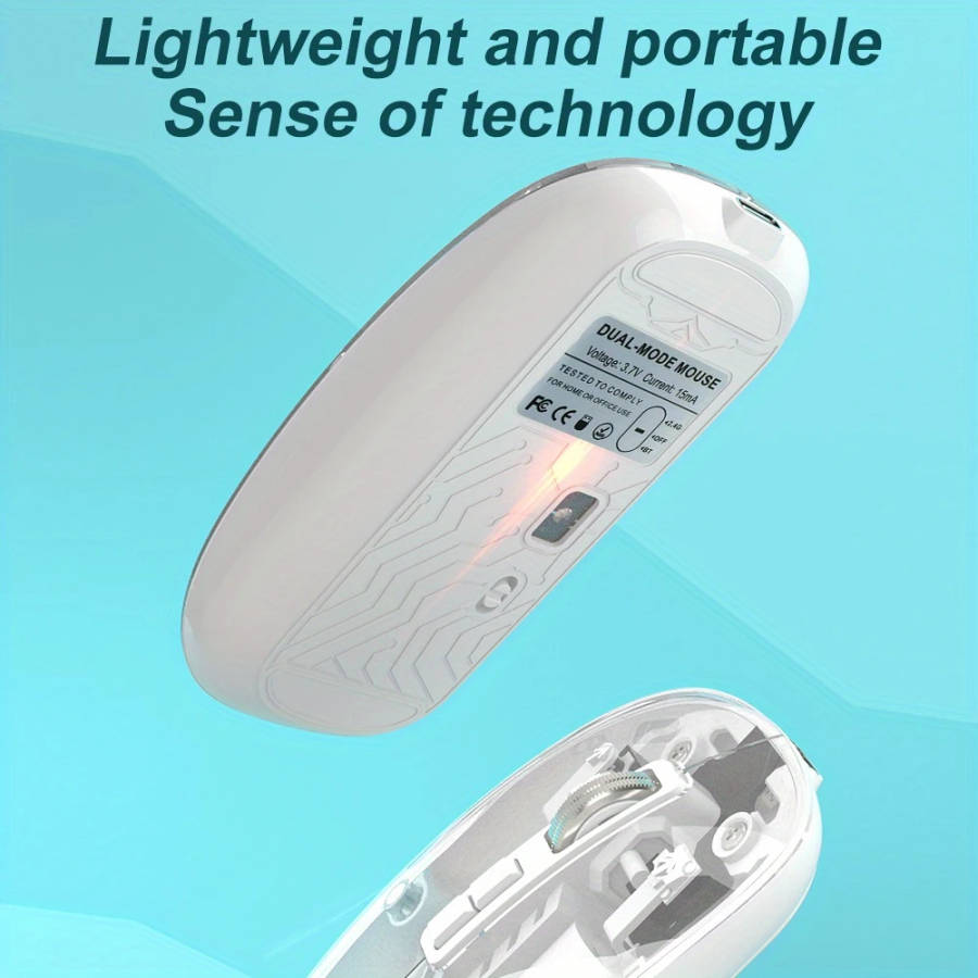 Ergonomic Transparent Wireless Mouse