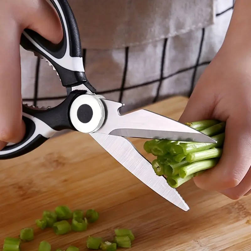 1pc Heavy-Duty Stainless Steel Kitchen Scissors Multifunctional Sharp Food Shears