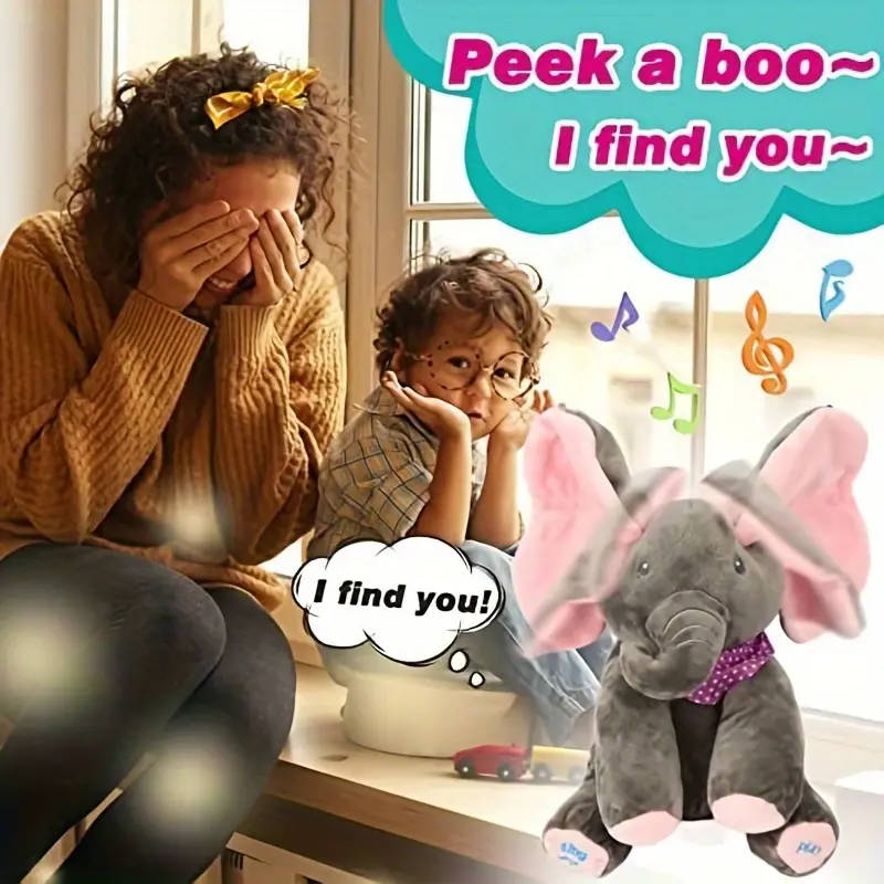 Yaping Hide and Seek Game Elephant Plush Toy