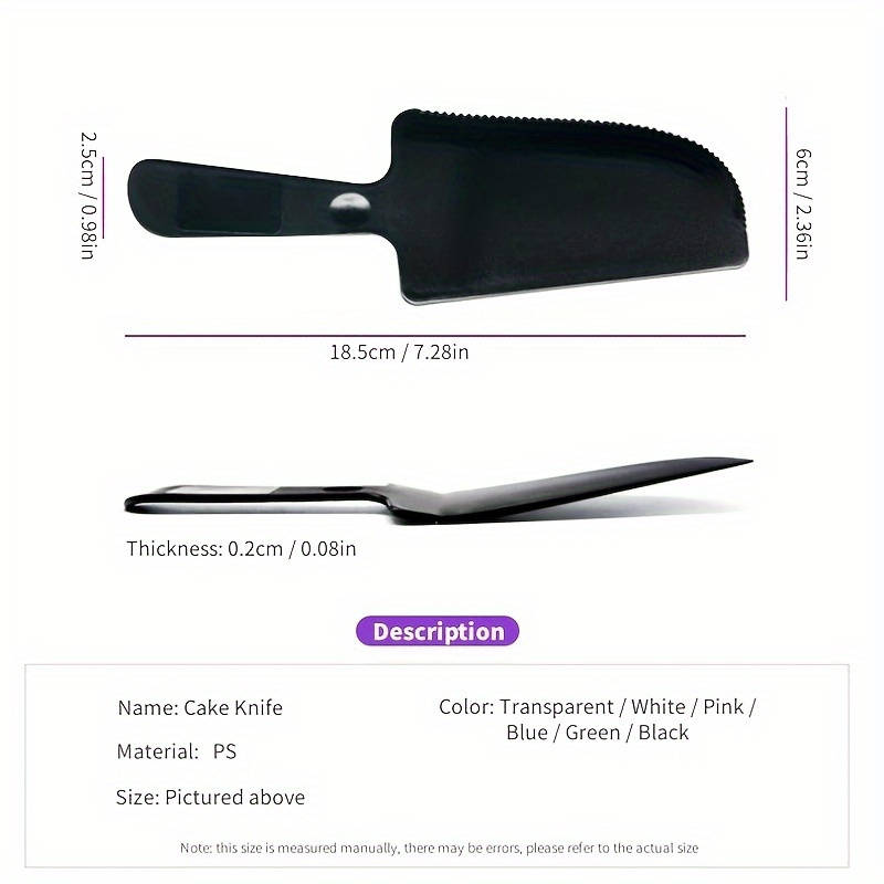 1pc Premium Plastic Cake Knife Ideal for Baking Fondant Pastry Cookie Cutting Pizza Slici