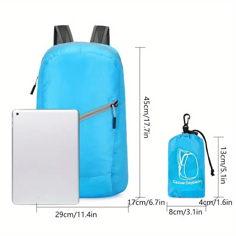 1pc Outdoor 20L lightweight backpack hiking bag folding ultra-light folding female travel sports bac
