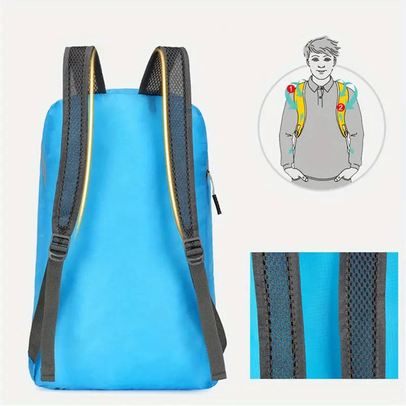 1pc Outdoor 20L lightweight backpack hiking bag folding ultra-light folding female travel sports bac