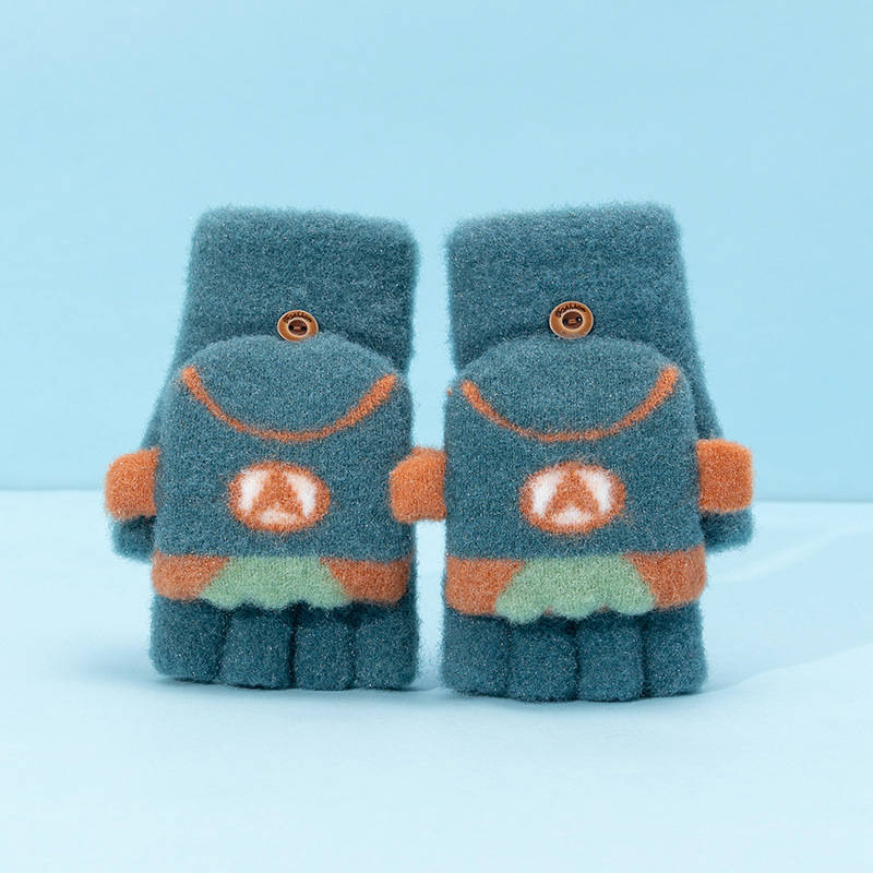 1 Pair Beige Warm Gloves