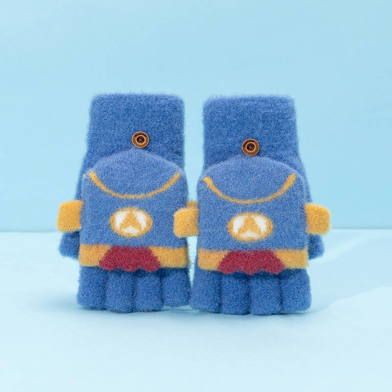 1 Pair Beige Warm Gloves