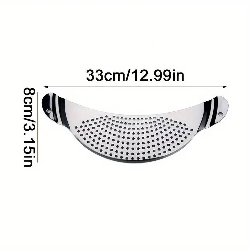 1pc Kitchen Stainless Steel Pot Strainer Hand Held Pot Drainer Fruit Washing Filter