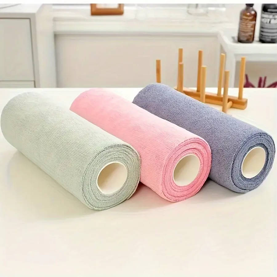 20pcs Ultra Absorbent Microfiber Cleaning Cloths Lint-Free Reusable Towels for Kitchen Home Use Idea