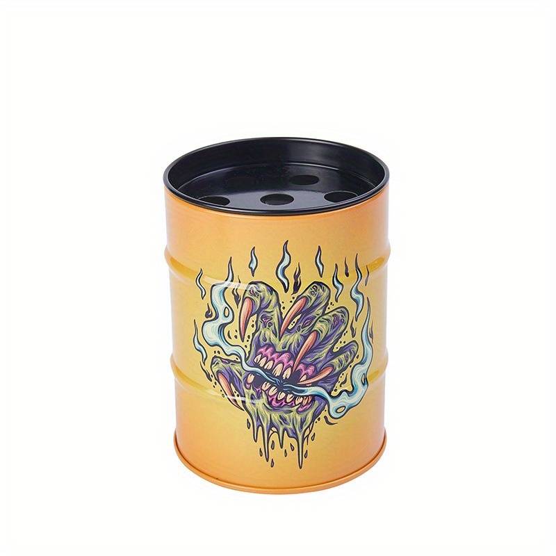 1pc Plastic Ashtray with Lid Car Mounted Storage Can Dustproof Household Ashtray Fishing Man