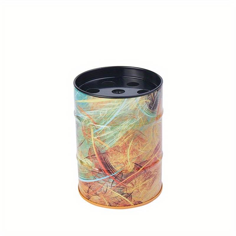 1pc Plastic Ashtray with Lid Car Mounted Storage Can Dustproof Household Ashtray Fishing Man