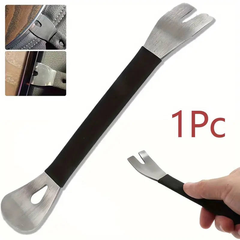 1pc Stainless Steel Car Trim Removal Tool Easy Clip Panel Fastener Pry for Interior Modification No