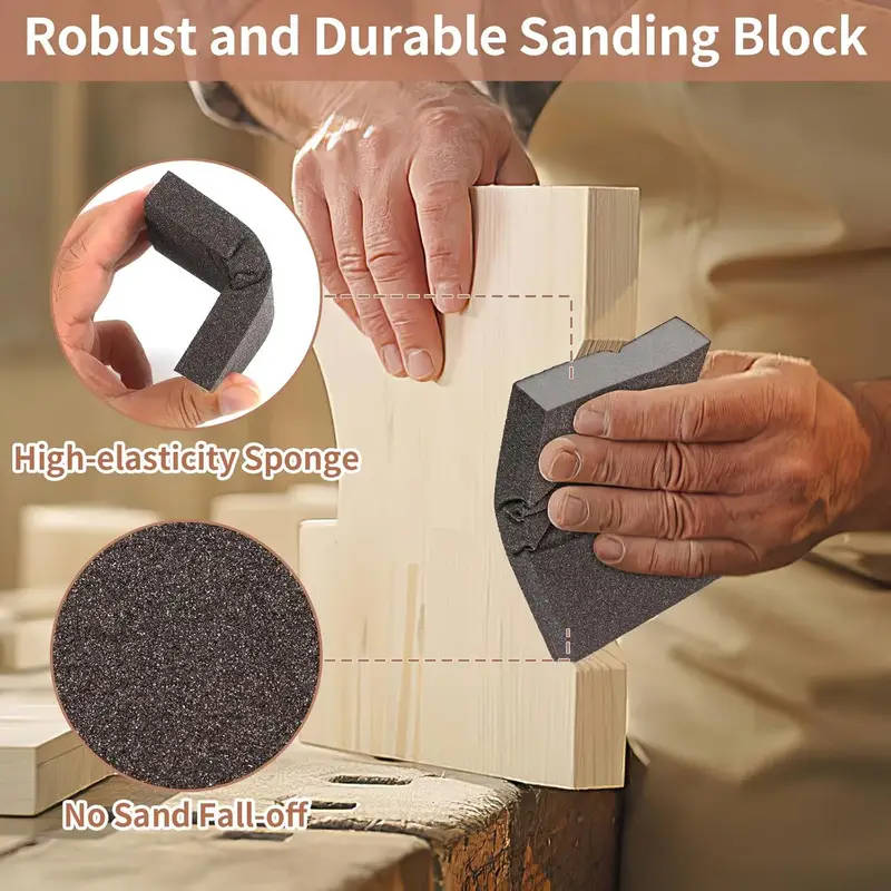 Sanding Sponges 60/80/120/180/220 Grit Coarse Medium And Fine Sanding Blocks
