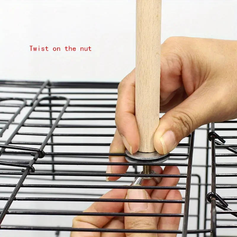 Solid Wood Bird Perch Stand
