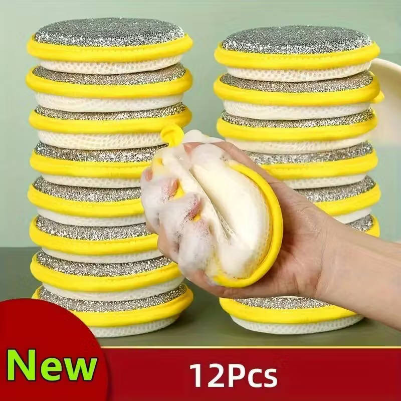 12 Piece Multi-Purpose Kitchen Cleaning Sponges & Scrubbers
