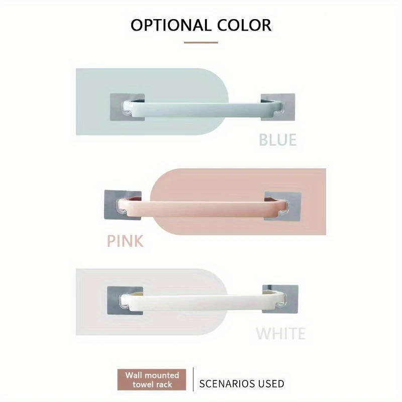 1pc Sesame Cheap Factory Price Multifunctional Wall-Mounted Storage Rack NO Drilling Towel Bar Singl