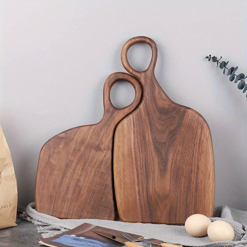 A Set of 2 Walnut Chopping Boards High-Quality Handmade Kitchen Chopping Boards for Food Prep