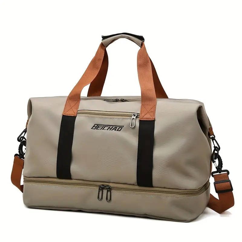 Extra Large Waterproof Travel Duffel Bag with Dry  Wet Separation Lightweight Spacious Handbag