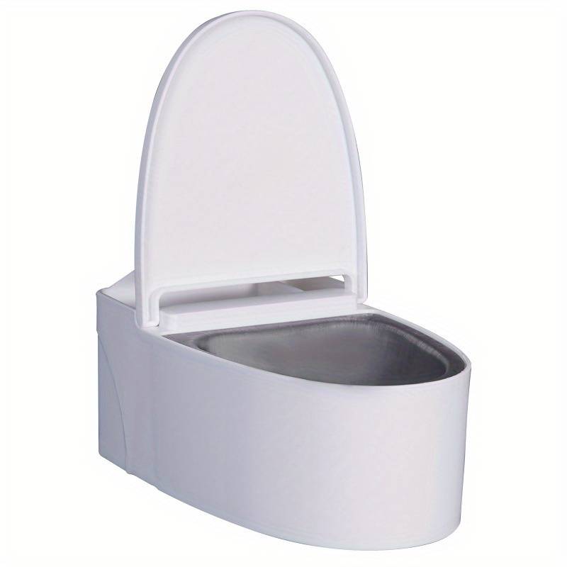 1pc Wall-Mounted Toilet Ashtray with Lid Plastic Thickened Dust Cover Easy to Clean Avoid Flyin