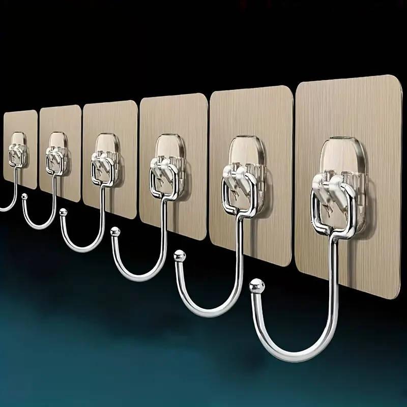 10pcs Wall Hooks Wall Mounted Hanger Large Adhesive Hooks Large Size Free Punching Hook for Bathroom
