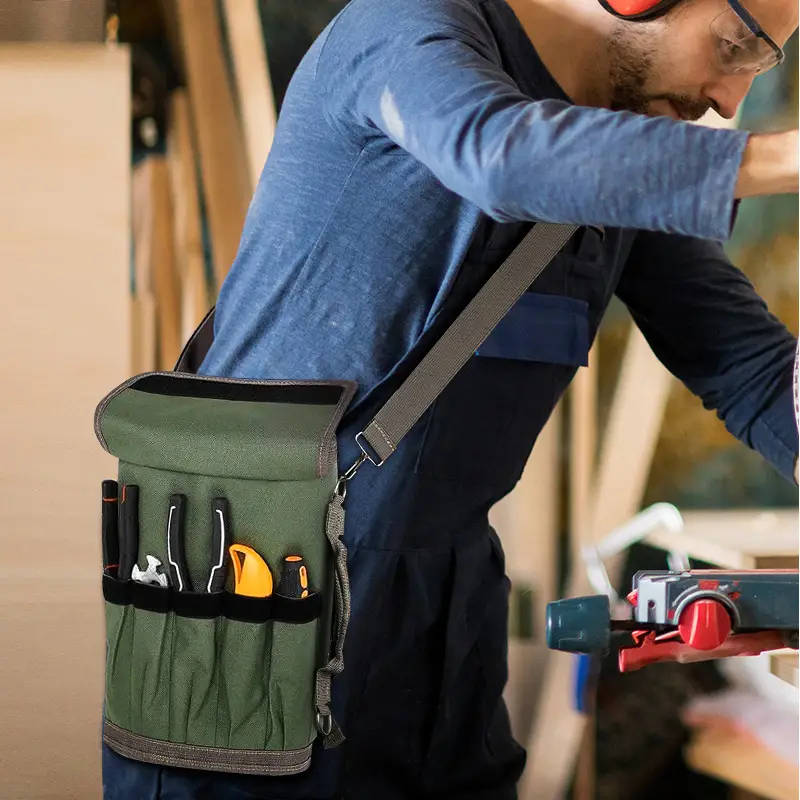 1pc Tool Organizer Kit Only Bag Portable Tool Storage Box with 2 Removable Zipper Pouches Mini Carry