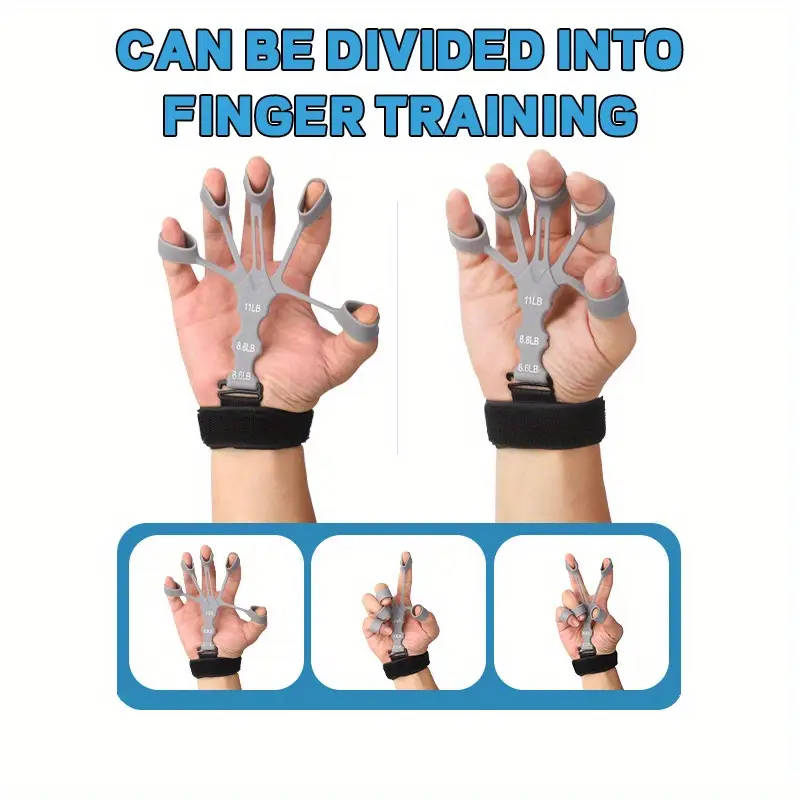 1pc Silicone Finger Trainer Wrist Strengthener Finger Enhancer for Flexion And Extension Grip Streng