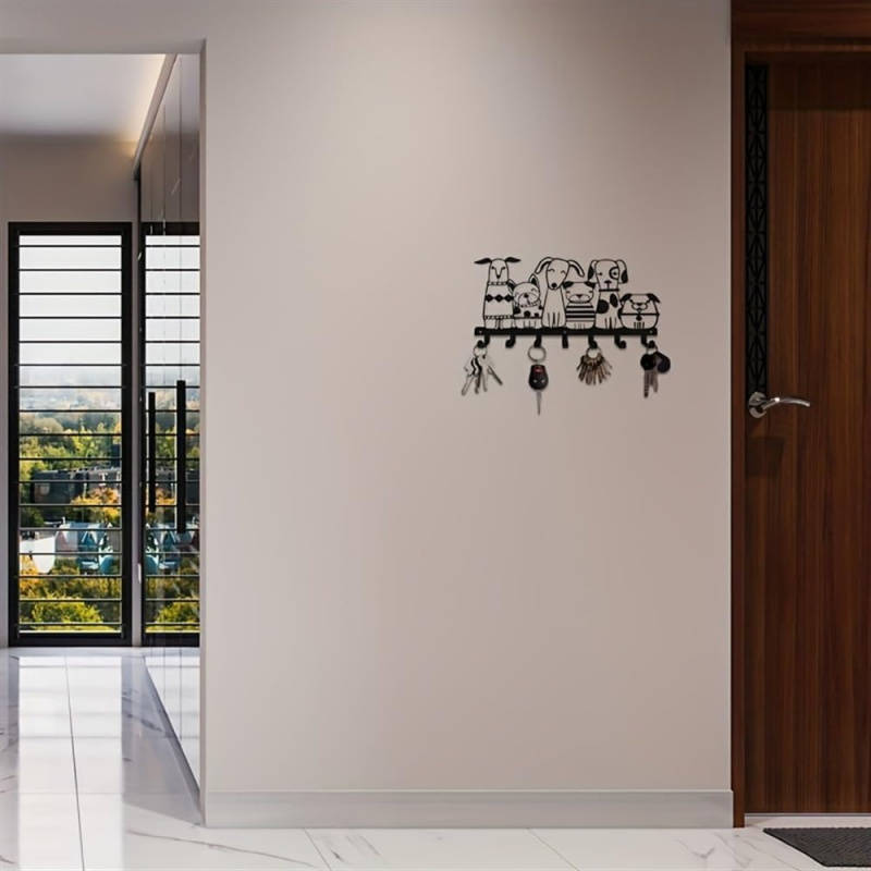 Charming Rustic Metal Key And Hat HookEasy to Install Wall Mount Hook for Home Kitchen