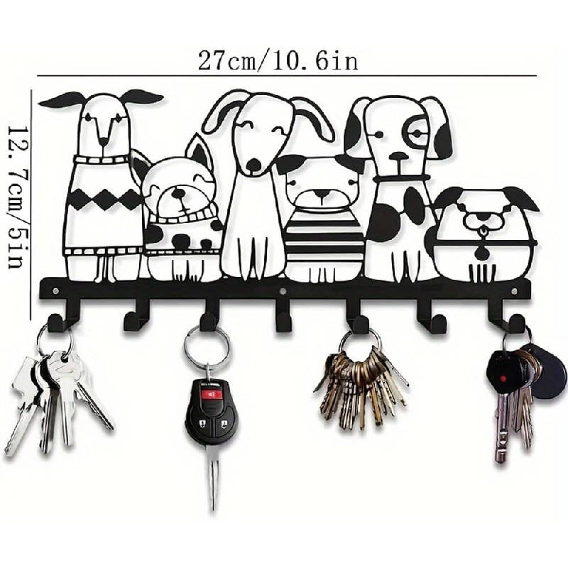 Charming Rustic Metal Key And Hat HookEasy to Install Wall Mount Hook for Home Kitchen