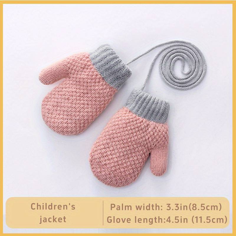 1 Pair Pink Warm Gloves