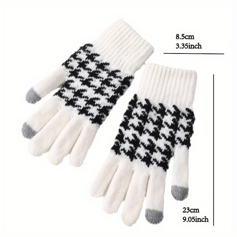 1 Pair Black Warm Gloves