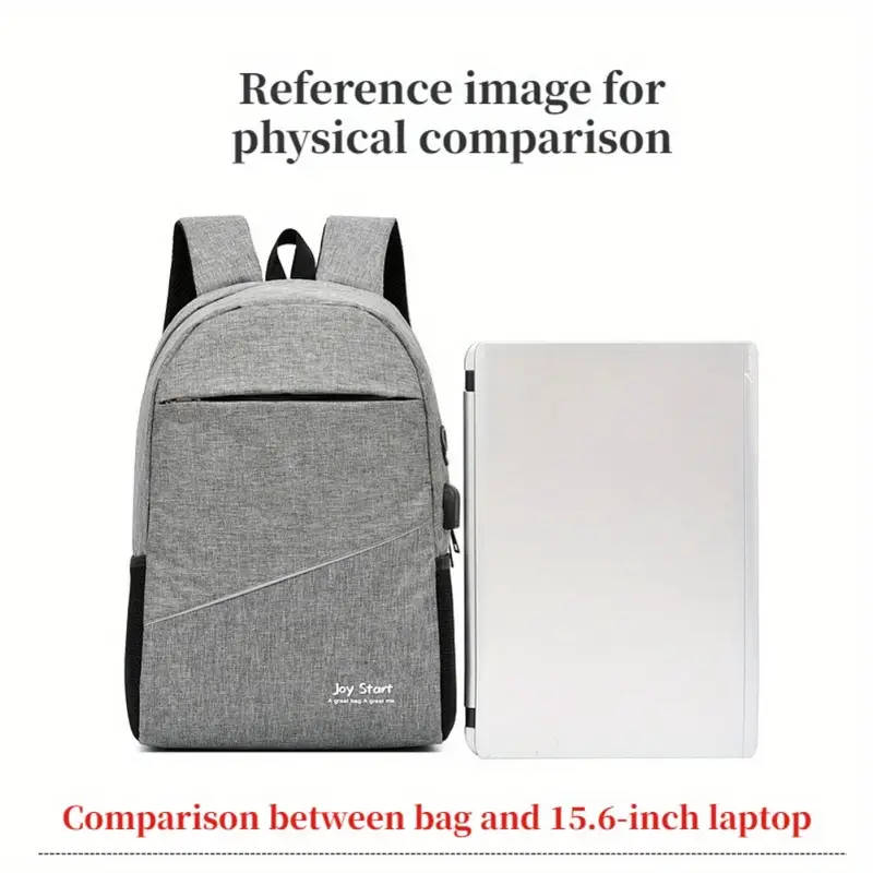 3pcs Backpack Set with Laptop Compartment Stylish Solid Color Large Capacity Waterproof Stain Resist