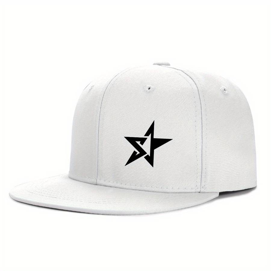 1pc Adjustable Baseball Cap with Star Embroidery Sun Protection Breathable Polyester Perfect fo