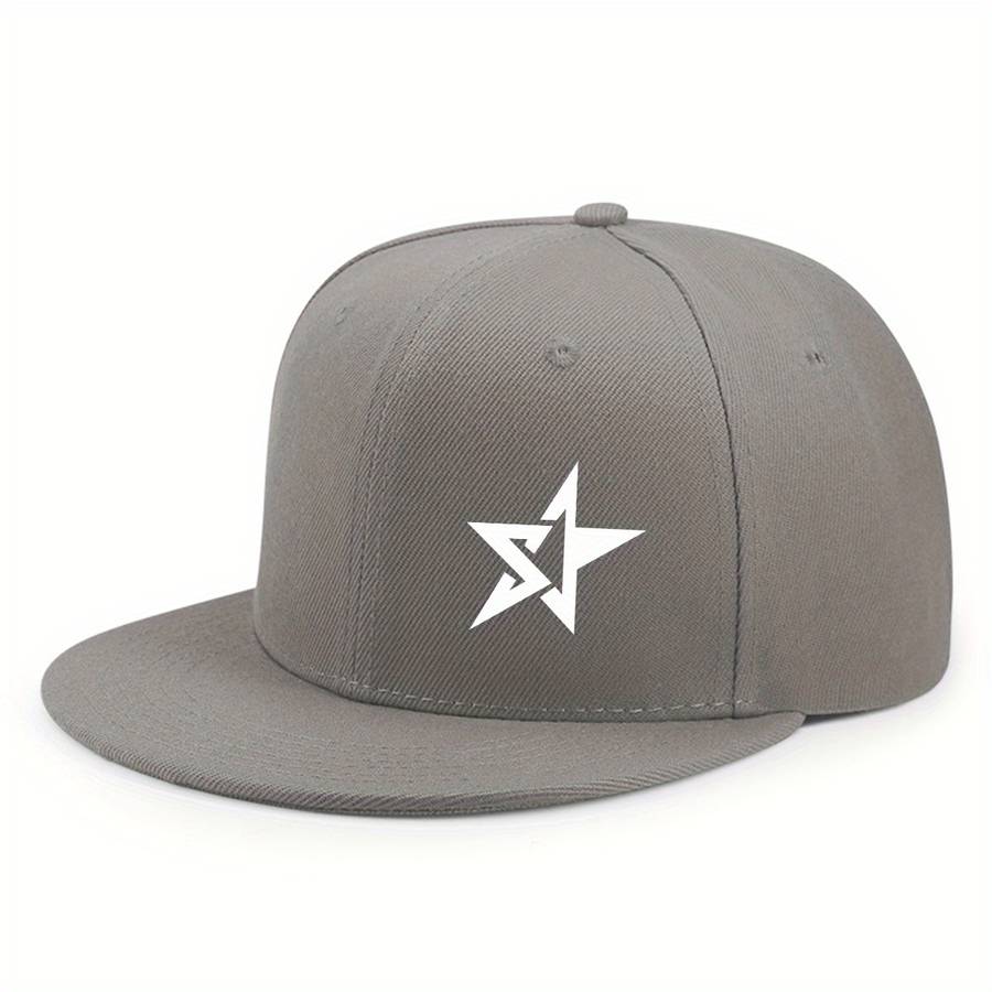 1pc Adjustable Baseball Cap with Star Embroidery Sun Protection Breathable Polyester Perfect fo