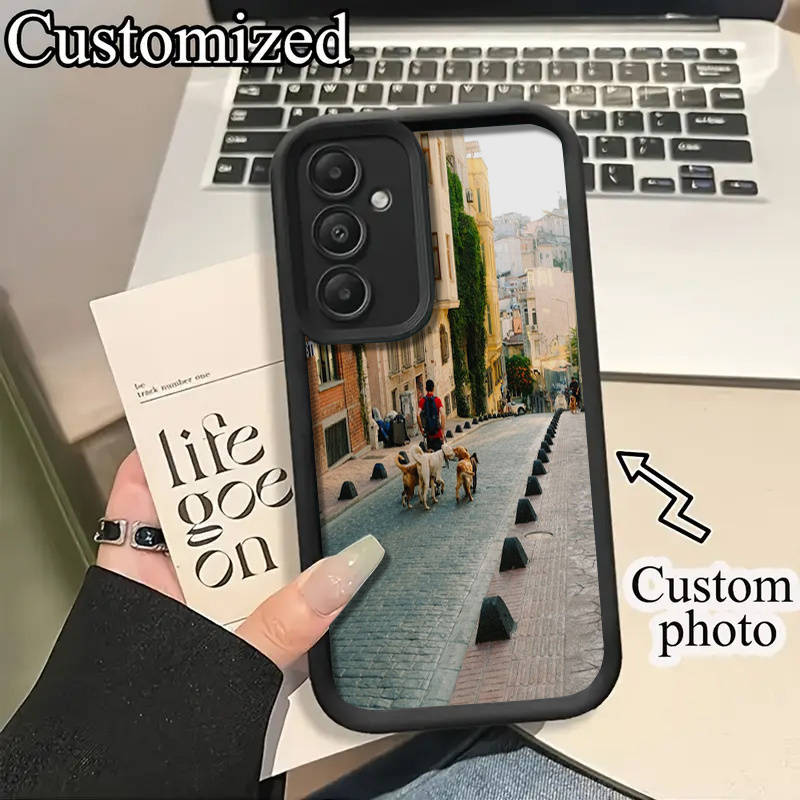 1pc Black For Samsung Galaxy A55 Phone Cases