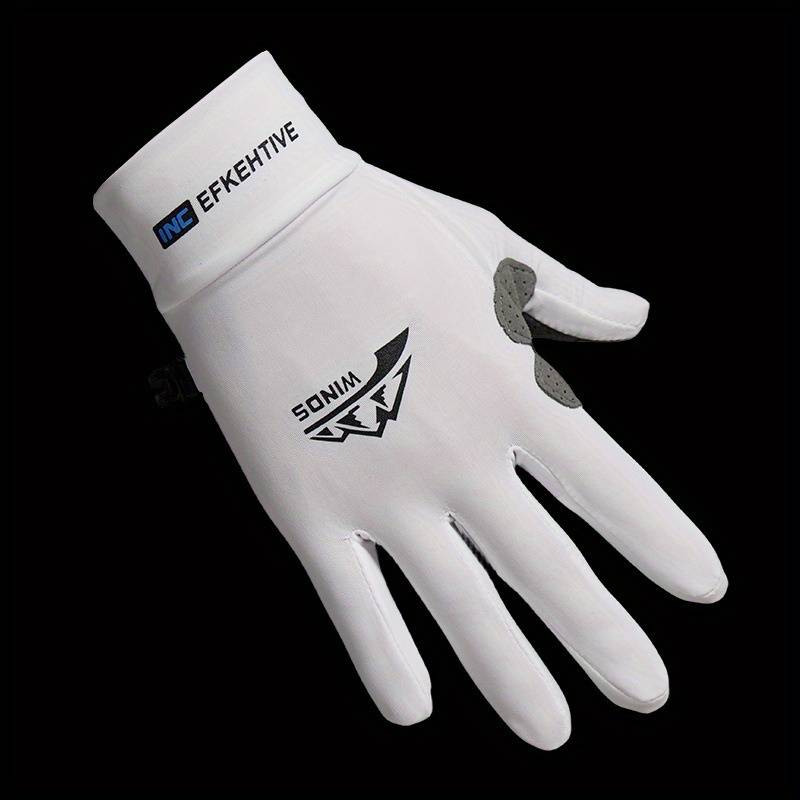 1 Pair White Size L Outdoor Sports Gloves