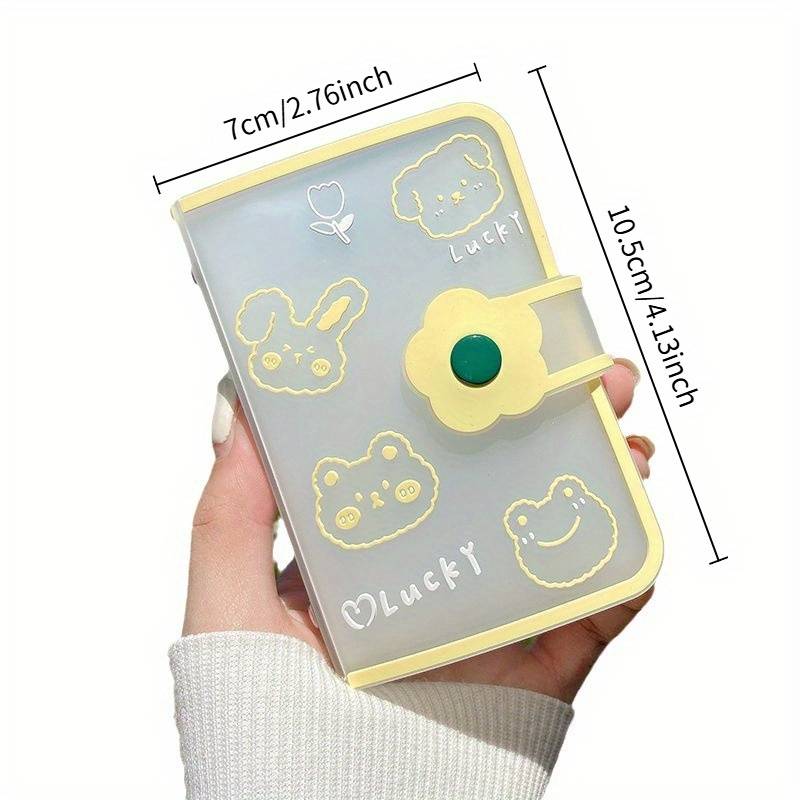 1pc Sunflower Snap INS Style Cute Fruit Animal Pattern Female Card Holder Small and Large Capacity