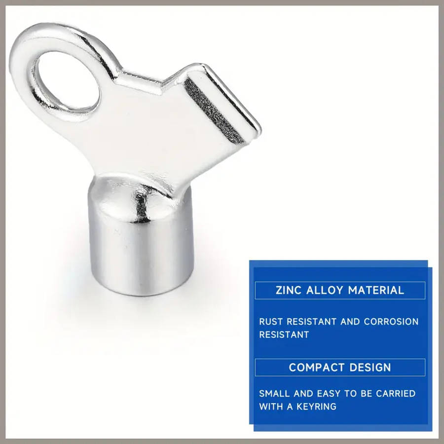 3pcs Cooling System Bleed Key Set Zinc Alloy Air Valve Key Cooling System Bleed Key