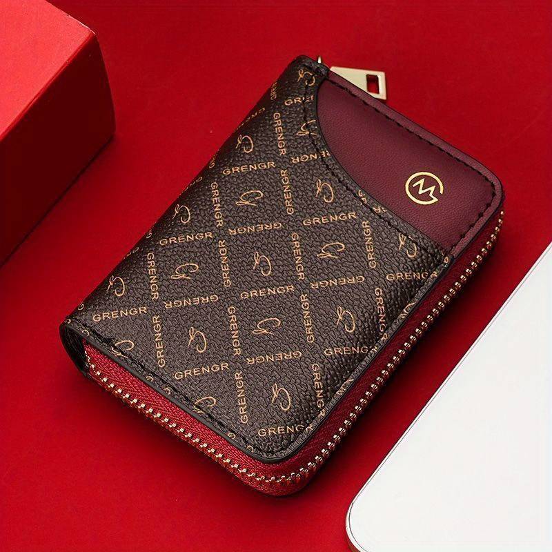 1pc Vintage-Inspired Slim RFID Blocking Wallet for Women 9 Card Slots Large Capacity Elegant Two