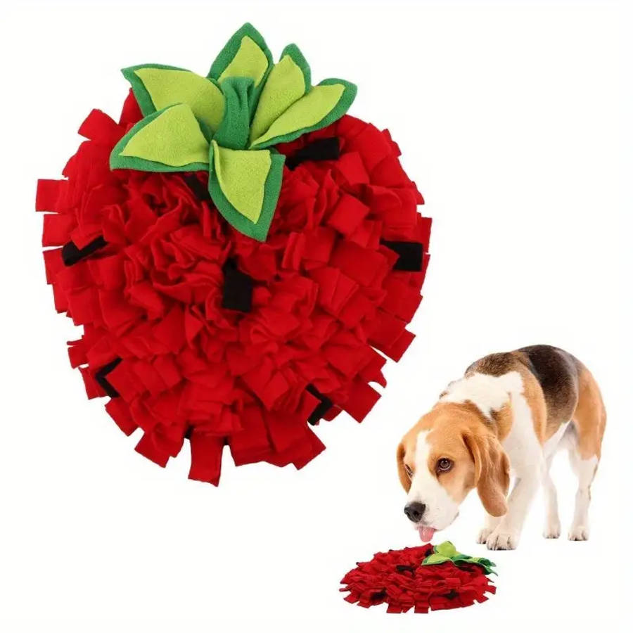 1pc Strawberry Shaped Slow Feeder Dog Sniffing Pad